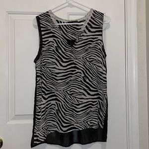 Zebra print top